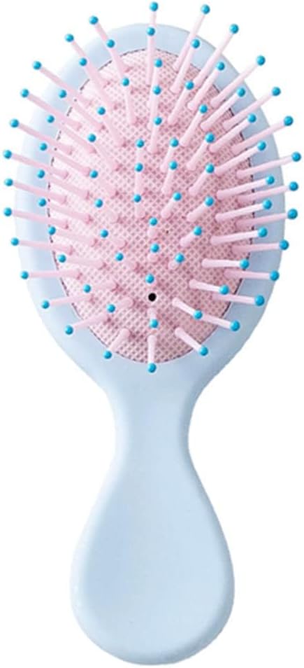 Elgbiaoxi Mini Travel Detangler Brush Anti-Static Small Oval Wet Dry Hair Brush
