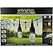 Enbrighten Classic Warm White String Lights, 36ft Black Cord, 18 Shatterproof Acrylic Bulbs, Weatherproof, Outdoor String Lights, 33171