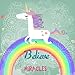Cute Rainbow Unicorn Headphones/Earphones with Pink Carry Case & 12 pc Unicorn Sticker Gift Set for Kids, Tweens, & Teens Girls Birthday Gift