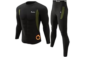 romision Thermal Underwear for Men Long Johns Thermals Top and Bottom Set Base Layer for Cold Weather