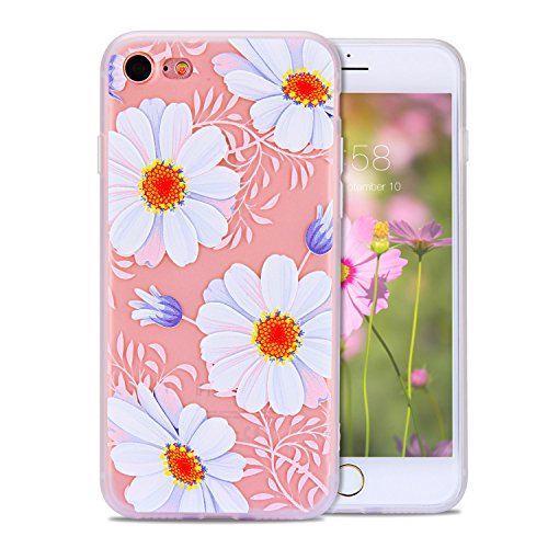 Iphone 8 case, iphone 7 cover, fga white daisy floral f…