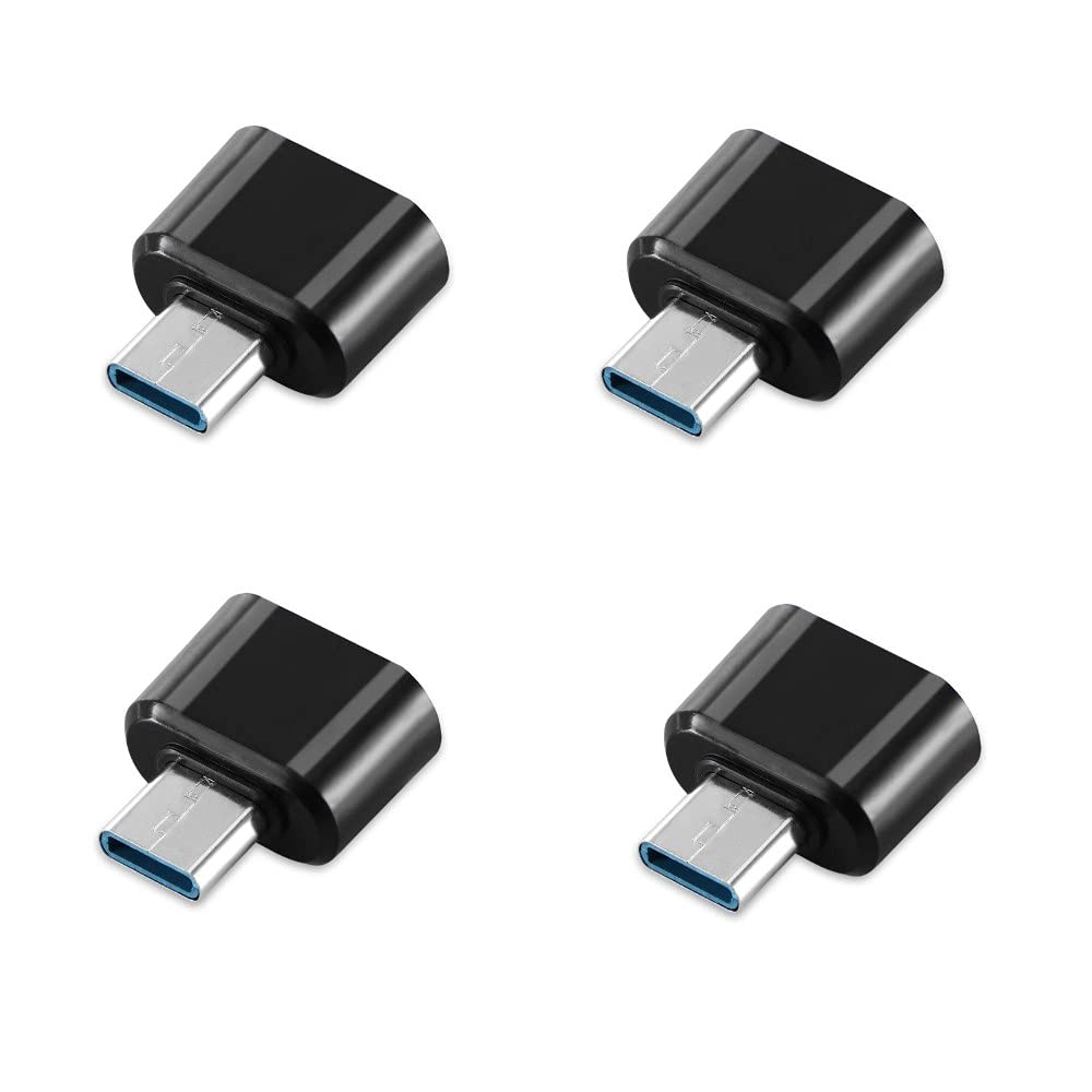 USB Type C OTG Adapter Converter - For Apple Xiaomi Samsung Note Huawei Mate - Pro USB-3.0 Connector Adapter USBC Type-c Adaptor Converter (4, Black)