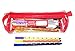 Rough Enough Multi-Purpose TSA Transparent Clear Small Pencil Case Portable Pen Pouch Cosmetic Travel Carry On Wash Bag Makeup Organizer Storage Holder with Handle for Student Exam Art Supply School