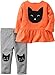 Carters Baby Girls 2-Piece Halloween French Terry Cat Tunic & Legging Set