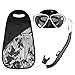 ASWiiiNDS Anti-fog Snorkel Set, Dry Diving Mask for Adult With Silicone Snorkel Tube With Gopro Camera Mount