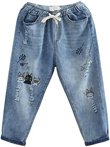 BaronHong Retro Cartoon Embroidered 