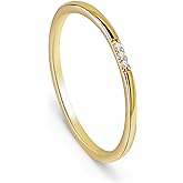 Me&Hz Gold Stackable Rings Thin Band Rings Dainty Gold Rings for Women Trendy Beaded Twist Hammered CZ Stacking Rings 14K Gold Plated Rings for Teen Girls Midi Knuckle Pinky Finger Jewerly