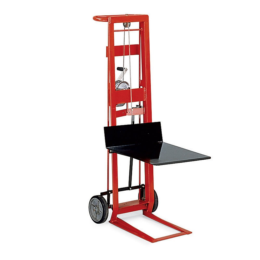 Wesco 260017 Steel Frame 2 Wheeled Winch Pedalift, 750lb. Capacity, 54