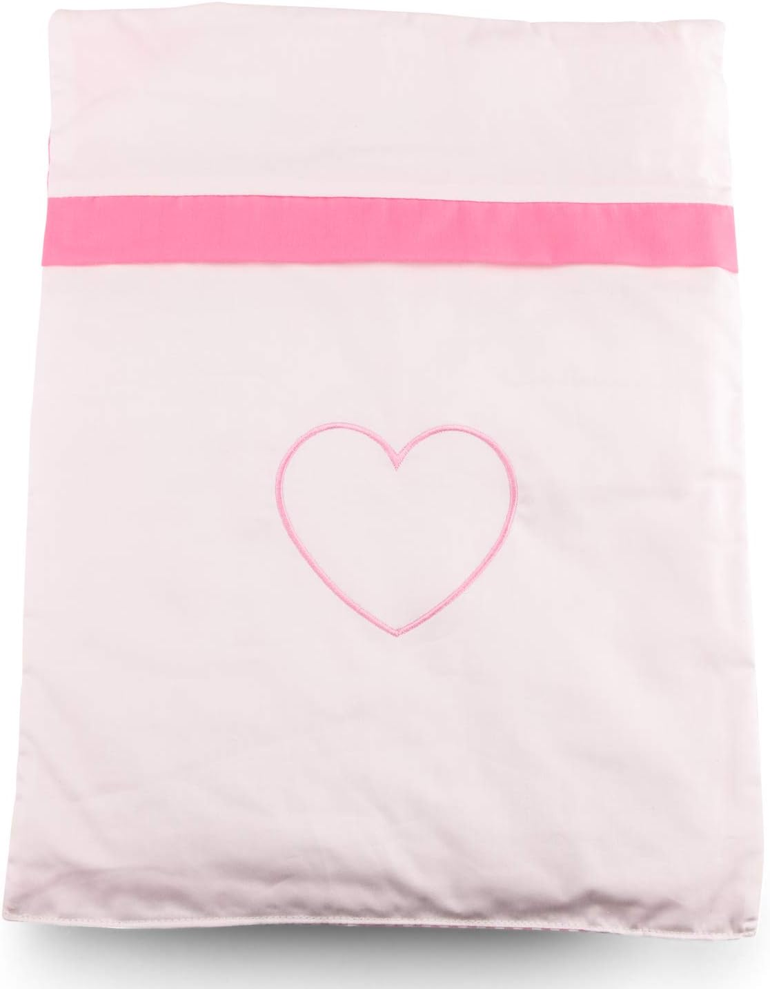 Woet® Pink Doll Bedding Set - Fits Bed or Pram - With Blanket and Pillow - Age 3 Years+, Pink/White, 17x12x2 in - Image 5