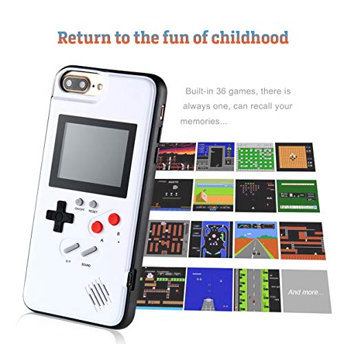 Gameboy Case for IPhone, Aolvo Retro 3D Protective Cover Case with 36 Small Game, Full Color Display, Shockproof Video Game Case for IPhone X/XS/MAX/XR, IPhone8/8 Plus, IPhone 7/7 Plus, IPhone 6/6Plus