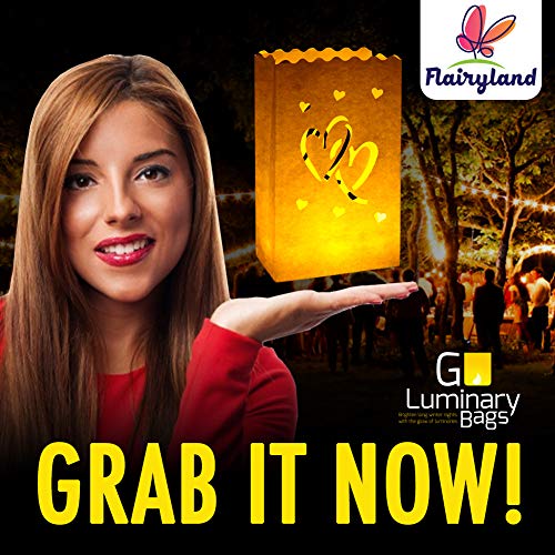 image for Go Luminary Bags 20pcs White Luminary Candle Bags Special Lantern Lumi