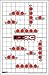 EZ2C Games Four Game Style Target Paper for Gun Shooting Range, Compatible with Handgun, Rifle and Pistol, Made in USA (11x17 inch) (Sink The Boat Red 25)