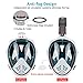 KUSKY Full Face Snorkel Mask [2018 Upgrade] New Foldable Snorkeling Mask with Detachable Camera Mount Pivot Arm and Earplug, 180° Large View Easy Breath Dry Top Set for Adults Youths