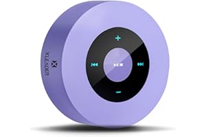 XLEADER Mini Bluetooth Speaker (Travel Case Provided) HD Sound&Rich Bass, Touch Design, 12-15H Playtime, Support Aux Input, Micro SD, Mic, Small, for iPhone Laptop Shower Office, Ideal Gifts, Purple