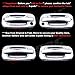 A-PADS Compatible with for Cadillac Escalade 2002-03 04 05 06 & GMC Sierra 1999-2006 / Yukon 2000-2006 -Chrome Door Handle Cover with Passenger Keyhole