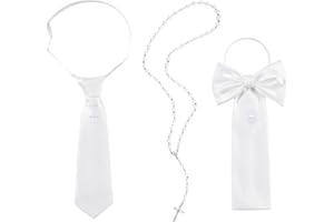 PARBEE Boys First Communion Tie with Cross, First Communion Arm Band with Chalice Boys Communion Accessories Set with Rosary