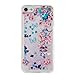 iPod Touch 6 Case, Firefish Thin Sparkle Flexible TPU Gel Silicone [Ultra Thin] [Scratch Resistances] Back Cover Shell for Apple iPod Touch 6 -Flower