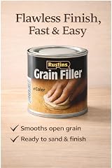 RUSTINS Grain Filler 230g Natural Wood Furniture Restoration Smooth Finish view 3