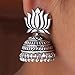 Jaipur Mart Oxidised Plated Jhumka Earrings Silver Jewellery Gift For Women