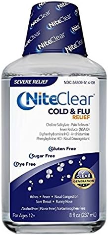 NiteClear Cold &amp; Flu Relief, 8oz. Per Bottle (Pack of 3)
