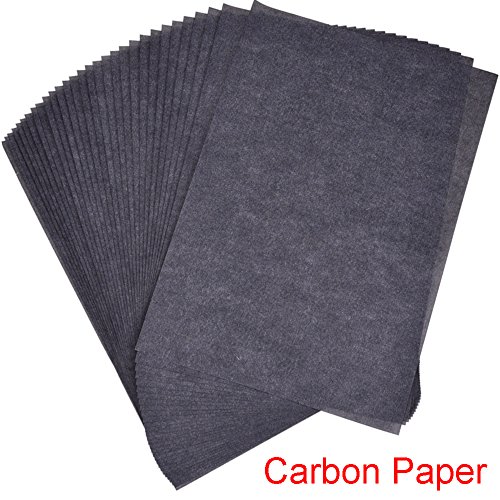 Zehhe 80 Sheets 9 x 13 Inches Black Carbon Transfer Tracing Paper for Wood, Paper, Canvas and Other Art Surfaces