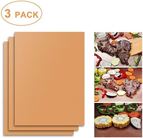 Vicksune SKD008-1Easy to Clean Non-Stick BBQ Grill Mats, Color (13 x 16-Inch, Pack of 3)