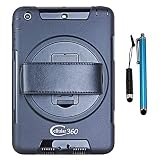 Cellular360 Shockproof Case for Apple iPad Mini 1 iPad Mini 2 iPad Mini 3 - Handy Case with 360 Degree Rotatable Kickstand and Handle (Black)