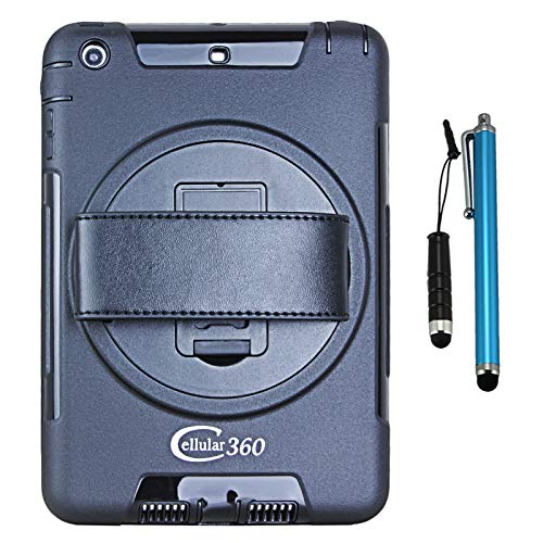 Cellular360 Shockproof Case for Apple iPad Mini 1 iPad Mini 2 iPad Mini 3 - Handy Case with 360 Degree Rotatable Kickstand and Handle (Black)