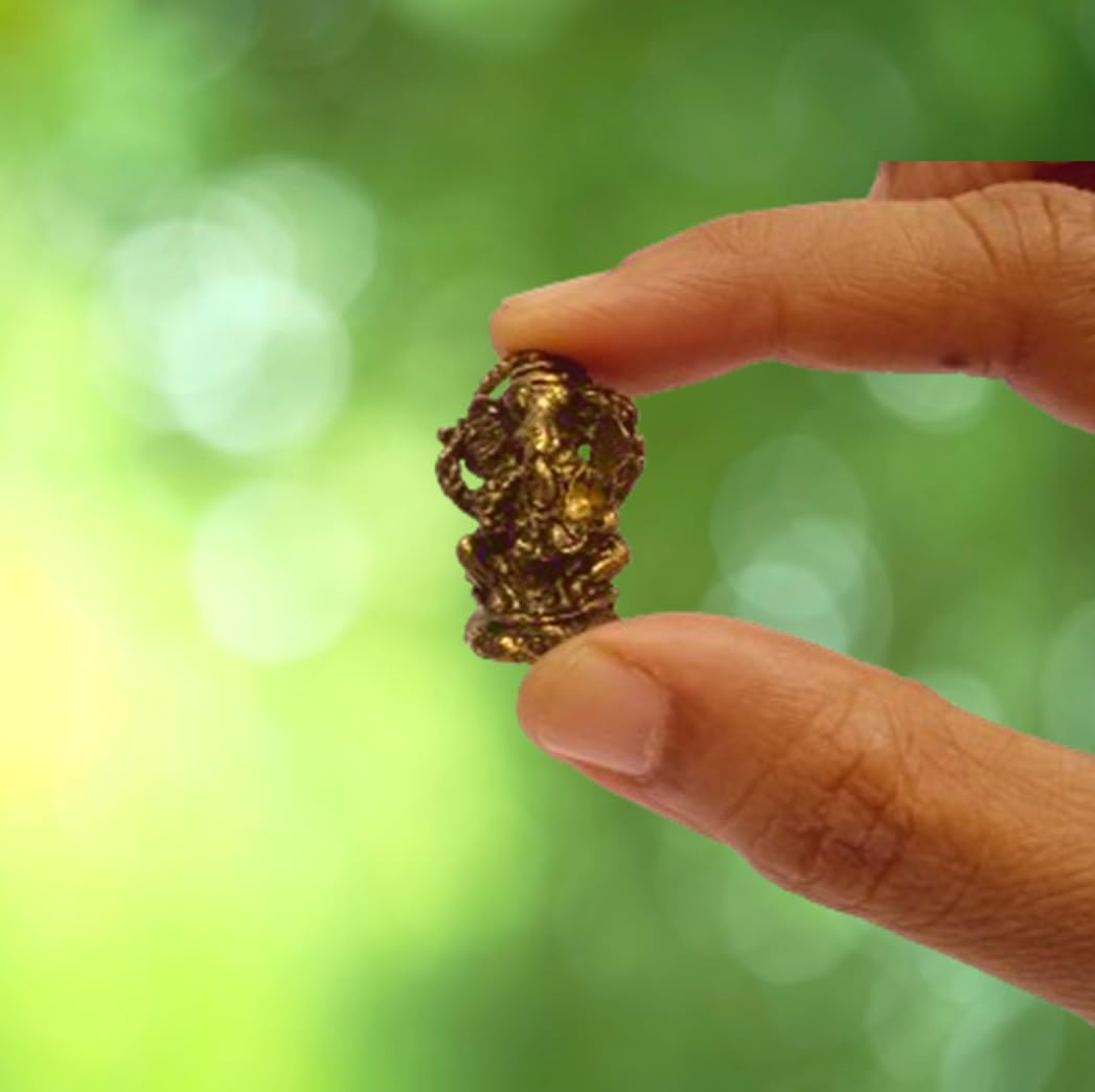 Purpledip Rare Miniature Statue Drishti Ganesha: Unique Collectible Gift (11172)