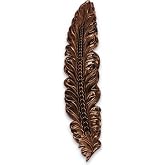 Silver Plated Alpaca Feather Accesory for Cowboy Hats Western Cowboy Style | Gold Finish Available, Silver Finish Available, Copper Finish Available, Intricate Feather Design, Hat Accessory