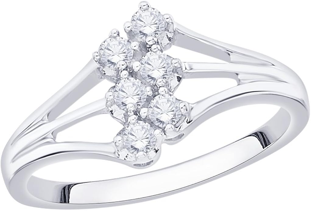 Diamond Fashion Ring in 14K White Gold (1/5 cttw) (IColor, SI3/I1