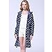 Tonfei Women's Lightweight Raincoat Waterproof Packable Rain Jacket Cute Polka Dot Hood Long Rain Coat (Blue)