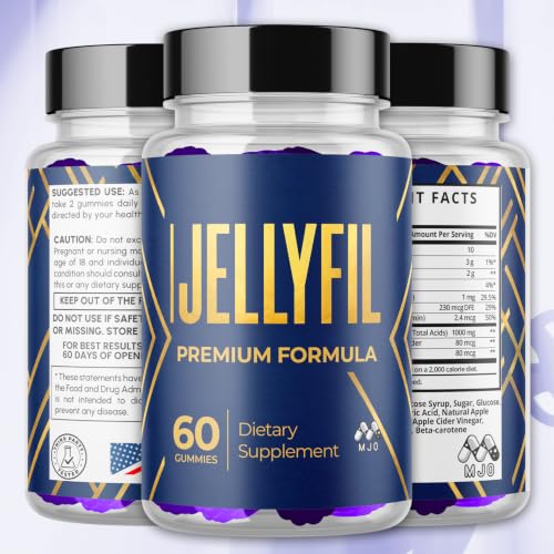 (2 Pack) Jellyfil Gummies, Official Jellyfil Gummys with All Natural Ingredients, Advanced Formula Maximum Strength Supplement with Natural Active Lifestyle Support Premium Multivitamins (120 Gummies)