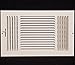 HVAC Premium 14''w X 8''h 3-Way AIR Supply Grille - Vent Cover & Diffuser - Flat Stamped Face - White [Outer Dimensions: 15.75''w X 9.75''h]