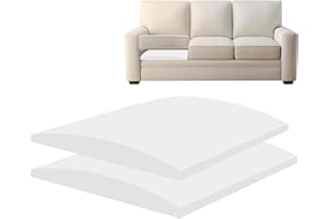 Foreard 2 Pcs Couch Cushion Support for Sagging Seat 20'' x 20'' Curved High-Density Foam Supporter Board for Furniture Seats Under Cushions Sag Repair (White)