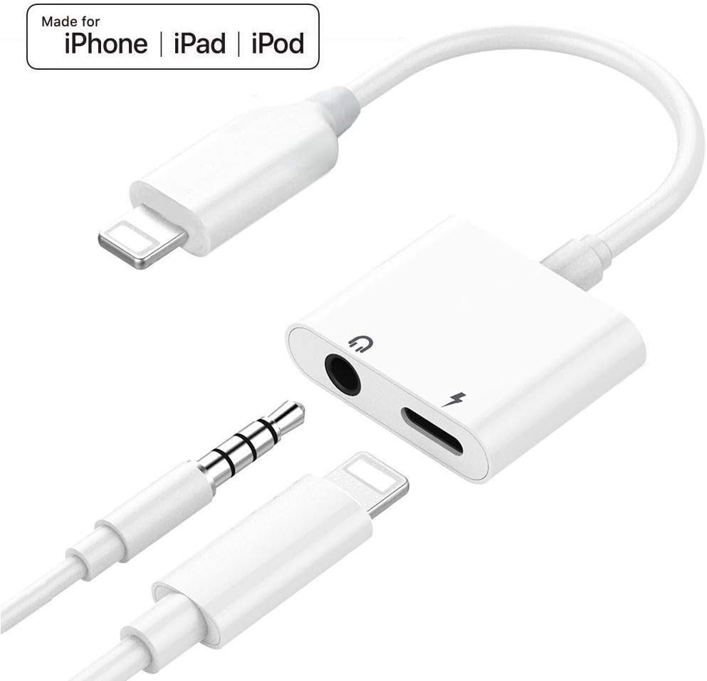 Headphone Splitter & Adapter, 3.5mm Jack Dongle Adapter Charger Accessories Cables & Audio Connector