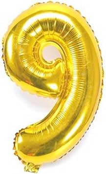 Ballon Ballons Nombre Chiffres Age Anniversaire Ans 76 Cm Gonflable Fete Or Numero 9 Amazon Fr Jeux Et Jouets