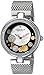 Akribos XXIV Women's AK881SSB Round White Mother of Pearl, Black, Silver, and Gold Dial Three Hand Quartz Bracelet Watch