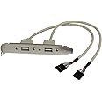 StarTech.com 2 Port USB A Female Slot Plate Adapter - USB panel - USB ...