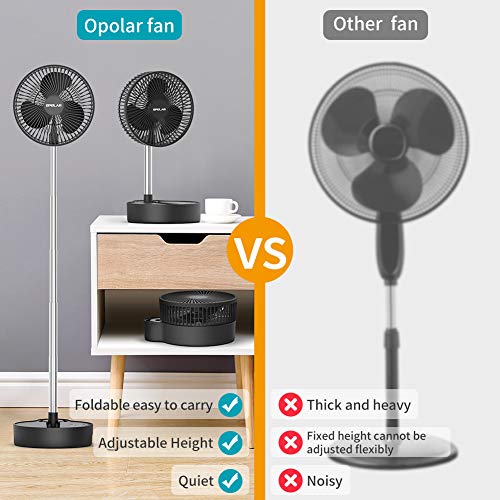 OPOLAR Battery Operated Portable Fan,Rechargeable Oscillating Fan