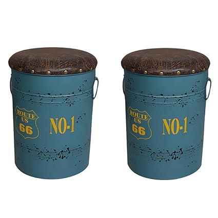 Amazon Com Nubao Retro Bar Chair Wrought Iron Oil Drum