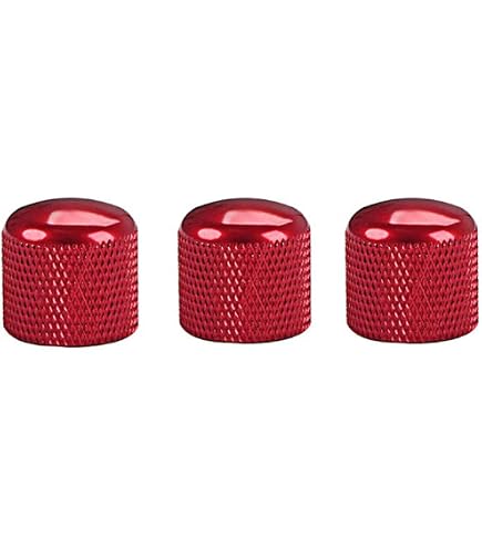 Manopola A Cupola Nuova Q-Parts In Abalone Rosso Su Oro – Per Chitarra Elettrica, KGD-0012