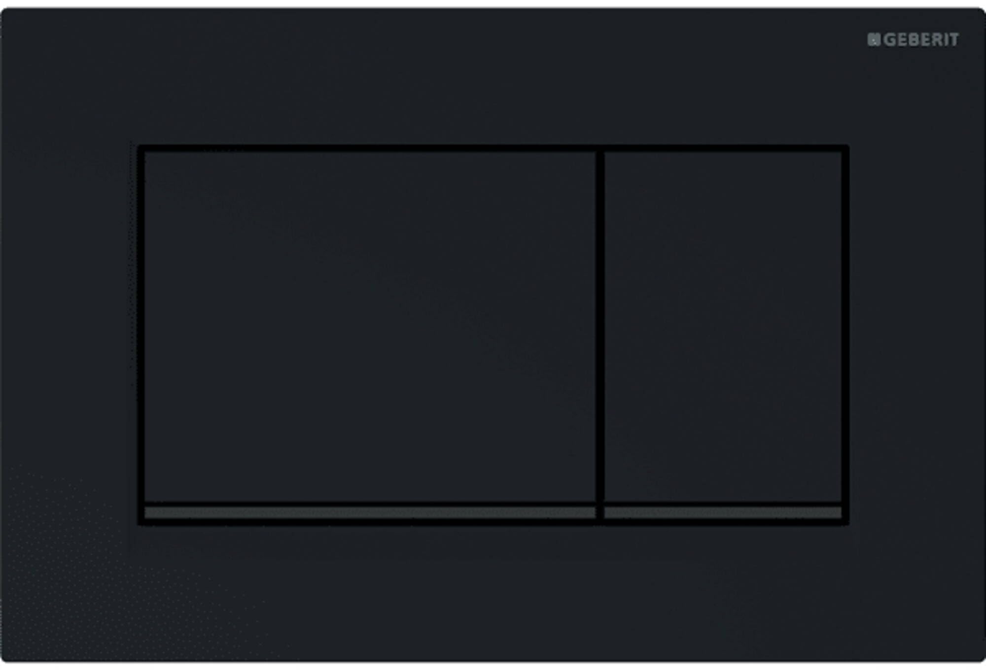 Geberit Sigma30 115.883.DW.1 Control Plate for 2 Quantity Rinsing Black Matt Black 115883DW1, Pack of 1