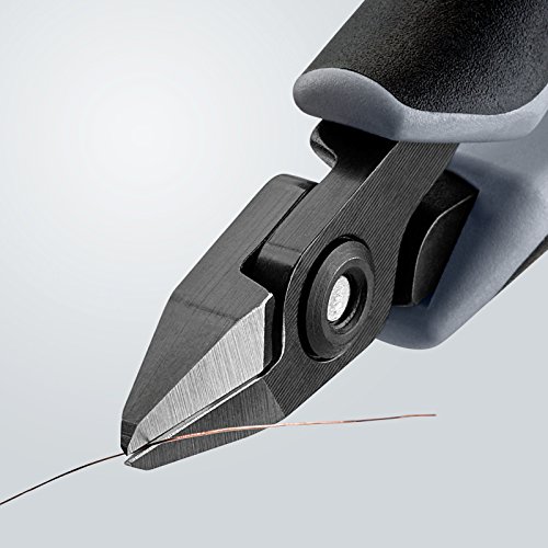 Knipex Präzisions-Elektronik-Seitenschneider ESD brüniert, mit Mehrkomponenten-Hüllen 125 mm 79 62 125 ESD – Bild 5