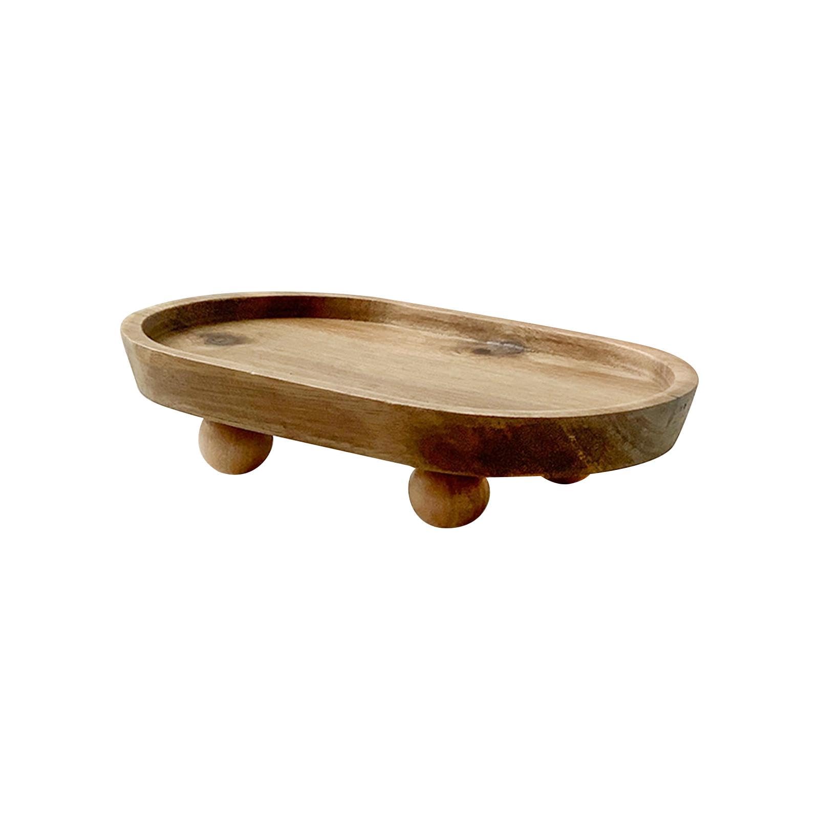 Photo 1 of **MAJOR DAMAGE**
Vaveren Small Wooden Riser Wooden Pedestal for Display Tray Display Riser for Entry Table Farmhouse Kitchen Tabletop Centerpieces , Oval 11.8x19.8x4.3cm