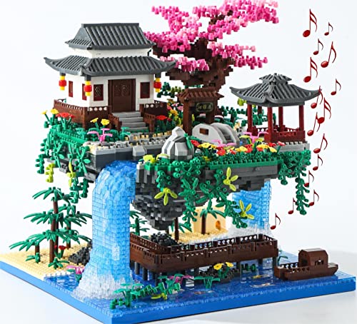 Yushinv - Juego de construcción de árbol de Cerezo con Caja de Regalo, música Original de Cerezo en Flor (Tipo: sinfonía), Kit de construcción de Luces de casa de árbol Sakura japonés, 3320 Piezas