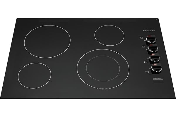 Frigidaire FFEC3025UB 30 Inch Electric Smoothtop Style Cooktop with 4 Elements in Black