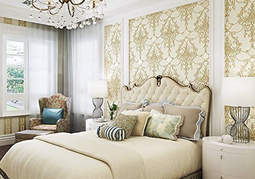 Bedroom Living Room Mediterranean-Style Monochrome Non-Woven Wallpaper Background Solid Color Clothing Shop Blue Stripe Wallpaper,General M-White,Only The Wallpaper