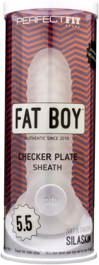 PerfectFitBrand - Fat Boy Checker Box - Soft Stretchable Penis Sleeve 5.5 Inch - Transparent - Image 3