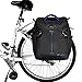 BV Bike Panniers Bags (Pair), Large Capacity, 14 L (each pannier), Black with Detachable Shoulder Straps and All Weather Rain Covers (Blue)
